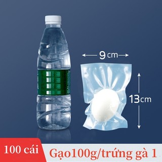  100 Túi Hút Chân Không thực phẩm 1 Mặt NHÁM 9*12cm 