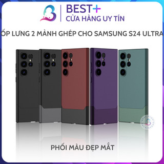 Ốp lưng samsung s24 ultra siêu mỏng nhựa cứng skin feel 2 mảnh trượt tối giản bảo vệ camera bestplus