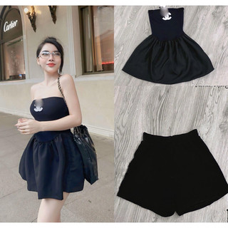 Đầm ống dáng xòe ngắn