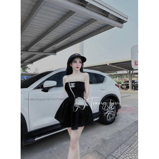 Đầm ống dáng xòe ngắn
