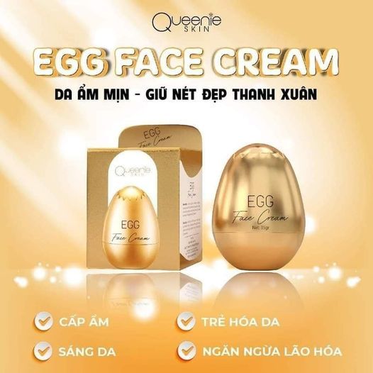 Kem Face Trứng Vàng Queenie Skin 35gr mẫu mới chính hãng -Kem Egg Face Cream Queenie