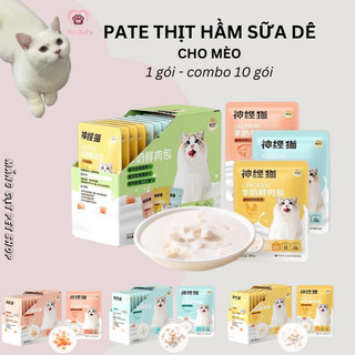 Pate Sốt thịt hầm sữa dê 85gr hỗ trợ tăng cân cho Chó Mèo