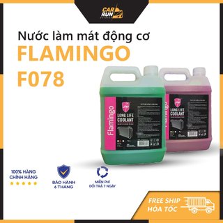 Nước làm mát động cơ ô tô chuyên dụng màu Xanh/Đỏ Flamingo F078 5 lít, giảm tiêu hao nhiên liệu, vận hành tốt