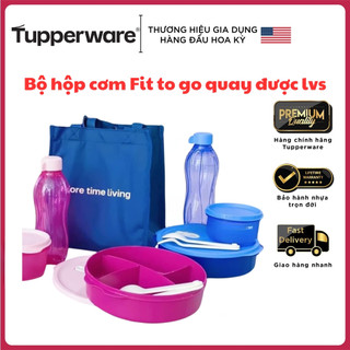 Hộp cơm quay lò vi sóng 1L Fit to go Tupperware chính hãng, Hộp đựng cơm đi làm