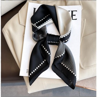 [FREE SHIP] Khăn Lụa Vuông (Khăn Turban) Họa Tiết Cao Cấp, Khăn Chất Liệu Chiffon Công Sở- 70x70cm - KLN7001