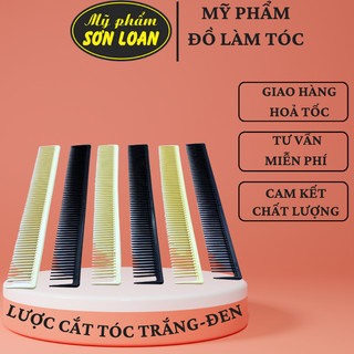 Lược cắt tóc màu Đen- Trắng sữa bền đẹp dành cho salon