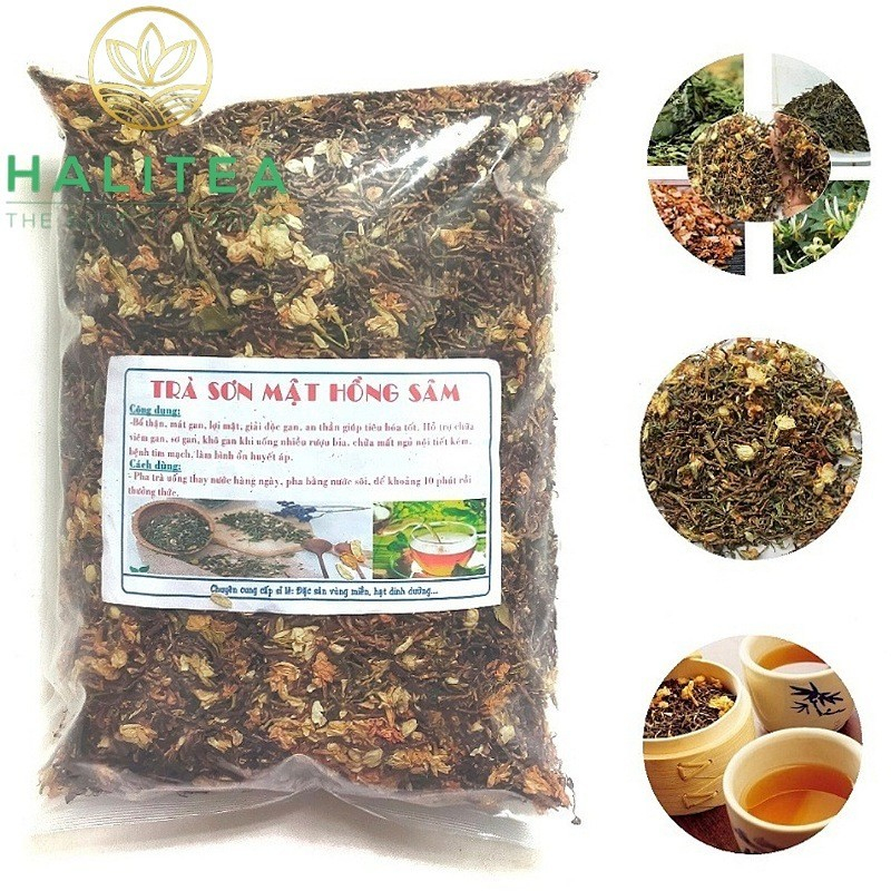 Trà Sơn Mật Hồng Sâm Loại 1 (nhiều hoa nhài, cỏ ngọt)