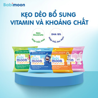 Kẹo dẻo Babimoon Maxvita bổ sung các vitamin và chất khoáng giúp trẻ phát triển toàn diện (30g)