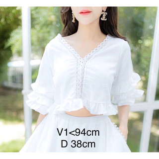 Áo croptop xô trắng Thái.