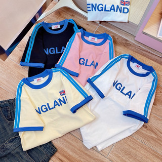 Áo thun babytee dáng ôm nữ phối sọc tay ( Mã babytee sọc tay ENGLAND  )