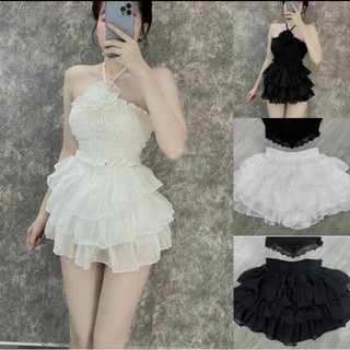 Chân váy nữ voan 3 tầng