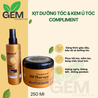 Ủ tóc Compliment Oil Therapy và xịt dưỡng tóc