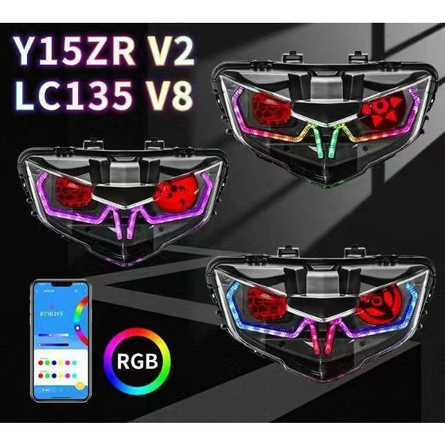 Pha Đèn TST Ex150 (2019 ) Bi Cầu Ma 1.5 Lắp Sẵn Trên Choá Exciter - Điều Khiển Bằng Blutooth