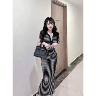 Váy body cổ polo