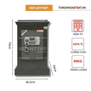 Két Sắt Điện Tử Việt Tiệp K305-DT Chống Cháy Nặng 80KG (Miễn Phí Giao Hàng Toàn Quốc)