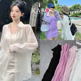 Áo sơ mi form rộng tơ - khoác đi biển k4039 - carotshop