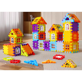 ĐỒ CHƠI LẮP GHÉP XẾP HÌNH NGÔI NHÀ BUILDING BLOCK kèm 150 chi tiết và 40 cửa sổ !