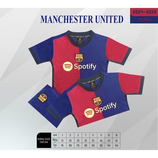 Bộ đồ đá banh Trẻ em CLB Barca Mẫu Sân Nhà