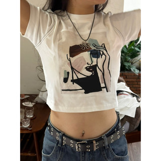 Croptop Cotton In Hoạ Tiết