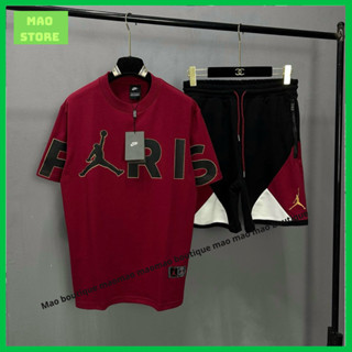  Bộ Đồ Thể Thao Nam Cộc Tay In Chữ Ngang Ngực Thêu Logo Quần Nỉ Chân Cua Siêu Cấp Cho Các Boy Phố Đi Chơi Đi Bar Hot G8 