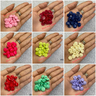 10 nút -50 nút áo sơmi kiểu hình bánh bao 10mm-12mm