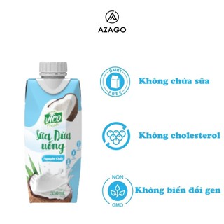 Hộp sữa dừa vico fresh - vị nguyên chất và vị socola - azago