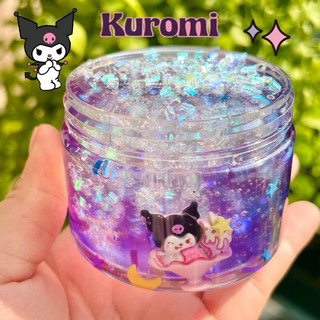 Kuromi soda pop/ đồ chơi slime bingsu kèm charm/ chất nhờn ma quái slime trong hoạt hình sanrio dễ thương