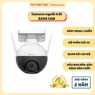 Camera ezviz cs-c8w - 4mp camera ip ngoài trời xoay 360 độ, đàm thoại 2 chiều