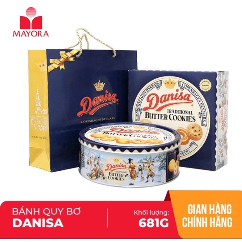 [ CHÍNH HÃNG 100%] BÁNH QUY BƠ DANISA 681g
