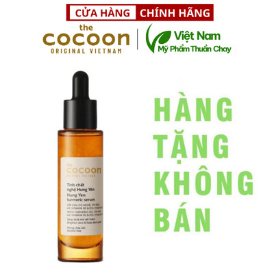 HÀNG TẶNG KHÔNG BÁN - Tinh chất nghệ Hưng Yên 10% Vitamin C cocoon 30ml (turmeric serum) thuần chay