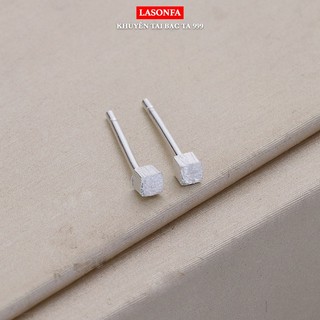 Bông tai, khuyên tai mini bạc ta S999 LASONFA  nguyên chất sáng bóng - Hàng thủ công tỉ mỉ sắc nét_K9-08