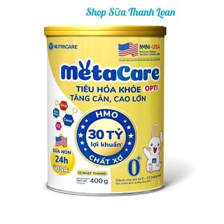 [HSD T3-2028] [Mẫu Mới] Sữa Bột Nutricare MetaCare Opti 0+ 400g (Cho Trẻ Từ 0 - 12 Tháng).