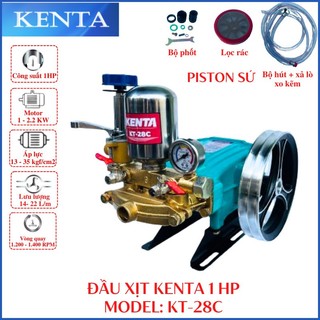 Đầu xịt rửa xe áp lực ty sứ kenta 1hp & 2hp model kt-28c và kt-38c | bảo hành 12t | đầu bơm áp lực