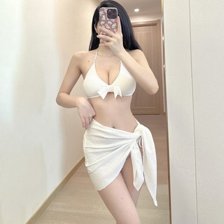 Bikini sexy 2 mảnh cổ yếm nơ ngực DB39, mẫu đồ bơi nữ có đệm ngực tôn dáng buộc nơ tiểu thư bánh bèo