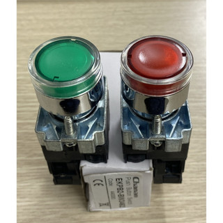(CHANAN) Nút nhấn thân sắt  có đèn màu xanh BW3361 , đỏ BW3462, điện áp 220V Phí 22
