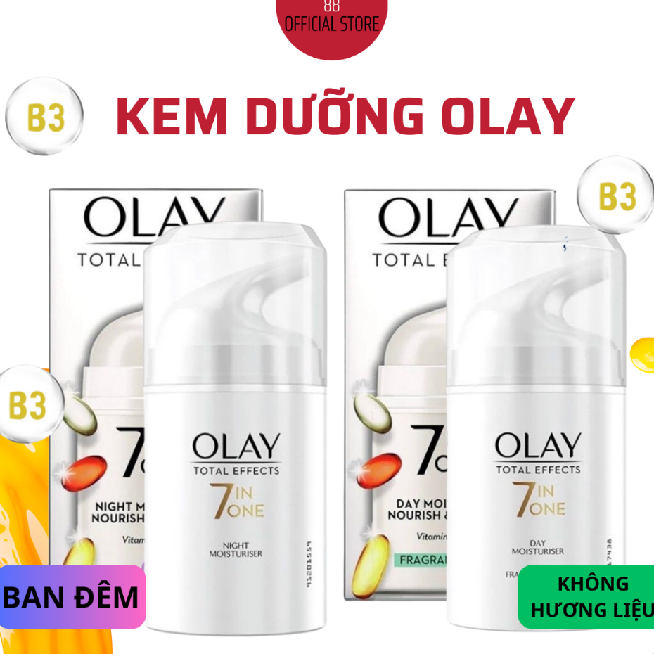 Kem Dưỡng Olay Total Effects 7 In 1 Ngày Và Đêm 50ml chống lão hóa, sáng da chống lão hóa | BigBuy360 - bigbuy360.vn