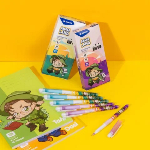 Combo 10/20 Bút lông kim Tahi nhân vật Akooland Thiên Long FL-04/AK - Nét viết 0.3mm mảnh nhỏ Mực đề