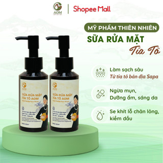 Combo 2 Sữa Rửa Mặt Tía Tô A OM Natural Làm Sạch Sâu, Dưỡng Ẩm nhẹ 120ML