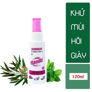 Chai xịt khử mùi giày dép, mũ bảo hiểm 120ml Hando