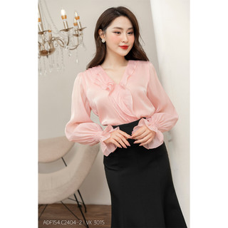 Áo sơ mi nữ RUZA tay dài thiết kế thời trang thanh lịch sang trọng ADF154