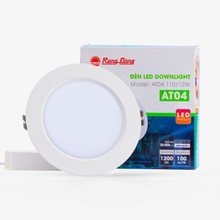  Đèn LED âm trần downlight AT04 Rạng Đông đế nhôm  ánh sáng trắng  siêu bền bỉ bảo hành chính hãng 24 tháng. 