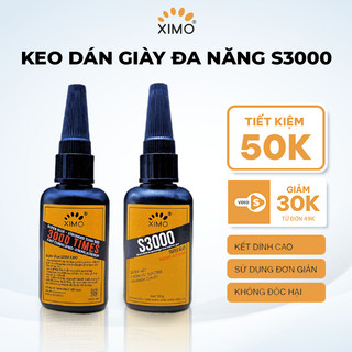 Keo dán đa năng Super Glue Ximo S3000 dán vật liệu gỗ, sắt, gốm, sành, sứ, sắt, inbox an toàn da tay