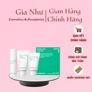 Bộ dưỡng Innisfree Dưỡng Ẩm Từ Trà Xanh 3 Món Green Tea Hyaluronic Skincare Kit