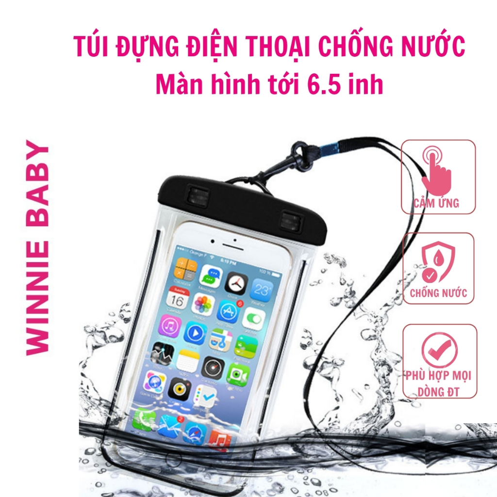 Túi Đựng Điện Thoại Đi Bơi Đi Biển, Đồ Bơi Chống Thấm Nước Điện Thoại (tới 6,7 inch)