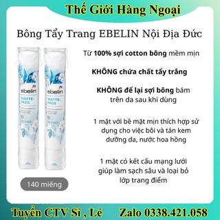 Bông tẩy trang EBELIN của Đức mẫu  rất nhẹ và mềm chất liệu 100% cotton