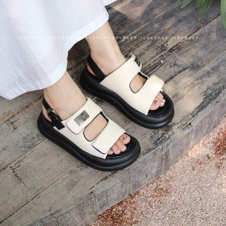 Giày Bánh Mì - Giày Sandal Đế Bằng JUDY 2 Quai Ngang Đế Cao 4p QCCC
