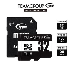 Thẻ nhớ micro sdhc team group 32gb 500x upto 100mb/s class 10 u1 + adapter