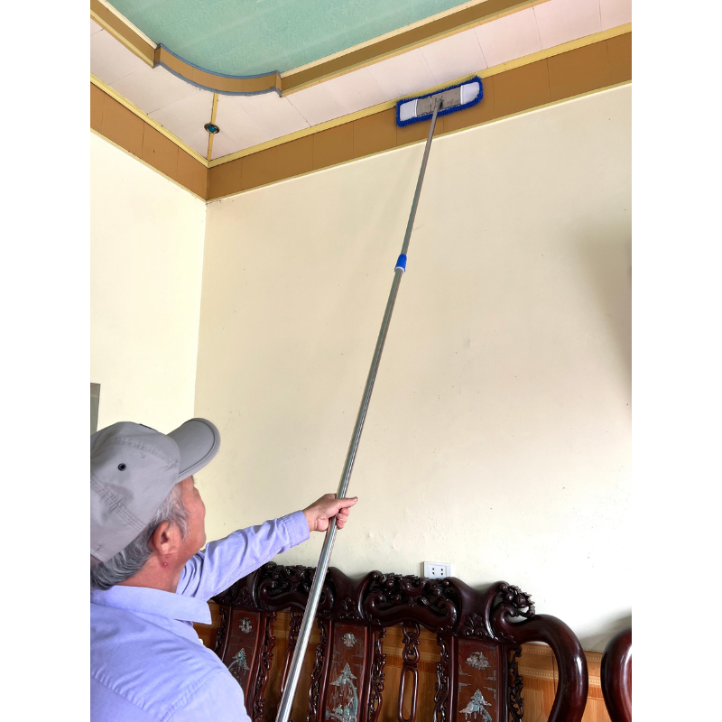 Chổi Lau Tường Nhà, Trần Nhà Dài 3m Diện Tích Lau 45cm