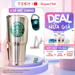 Ly giữ nhiệt GODWELL, cốc giữ nhiệt chất liệu inox cao cấp không gỉ, nắp khóa chống tràn kèm 2 ống hút, cọ rửa