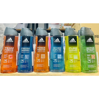Gel tắm gội 3in1 Adidas 400ml, mùi hương mạnh mẽ dành cho nam giới
